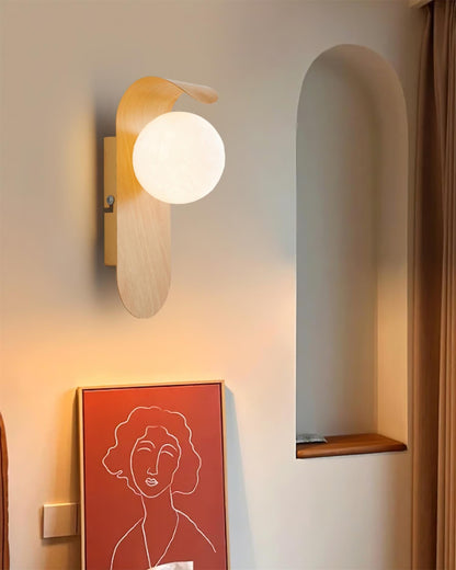 Wall Light | Wooden Globe Sphere Design