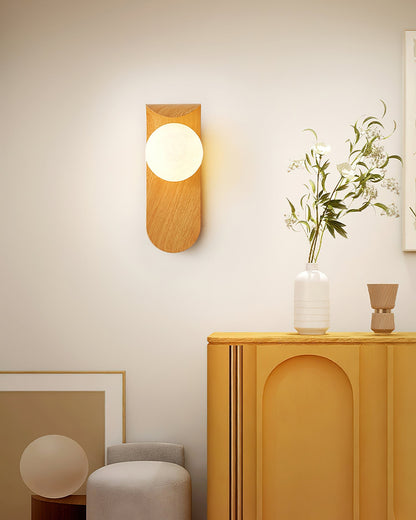 Wall Light | Wooden Globe Sphere Design