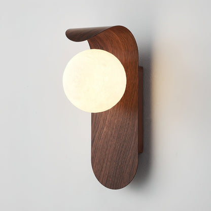 Wall Light | Wooden Globe Sphere Design