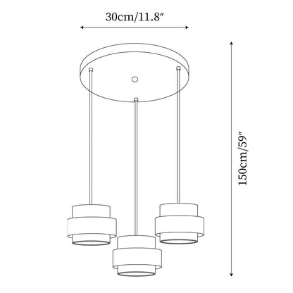 Pendant Light | Travertine Wood Cylinder Design