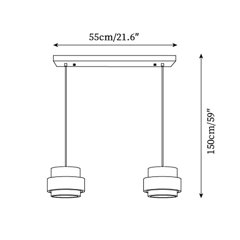 Pendant Light | Travertine Wood Cylinder Design