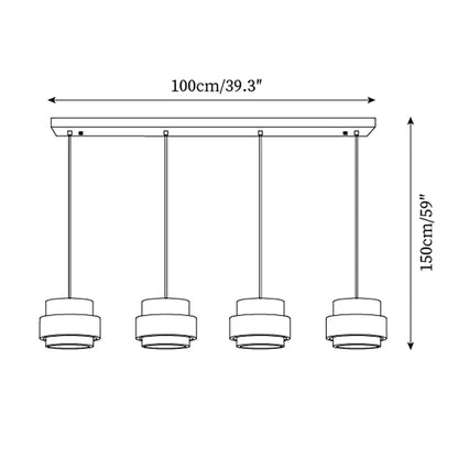 Pendant Light | Travertine Wood Cylinder Design