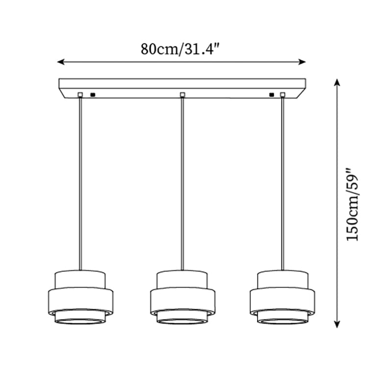 Pendant Light | Travertine Wood Cylinder Design