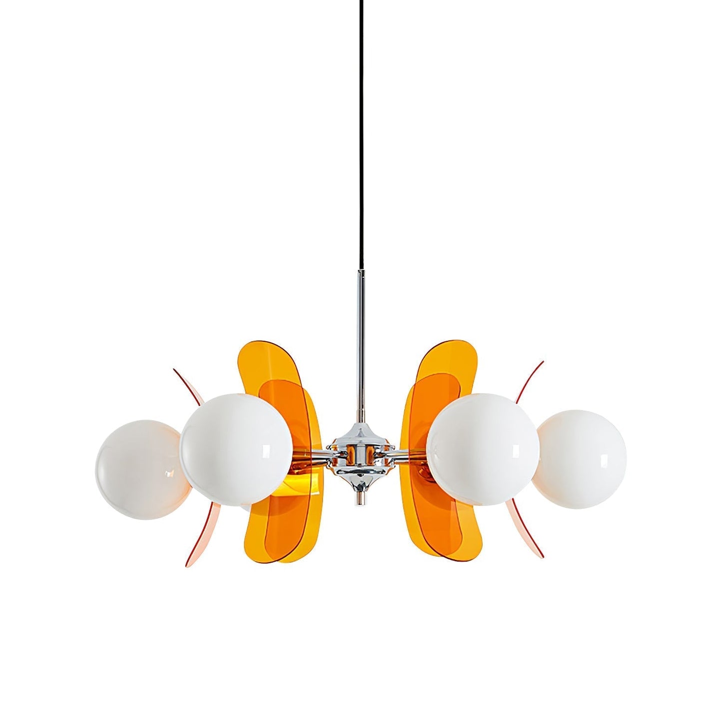 Ceiling Light | Amber Glass Globe Chandelier