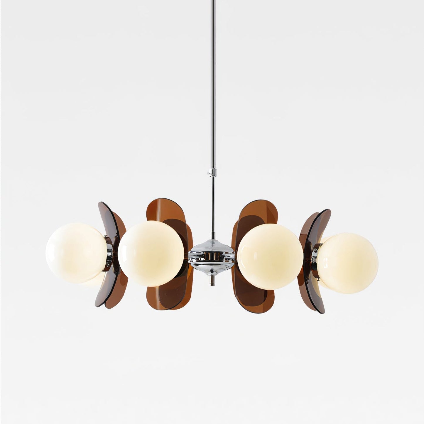 Ceiling Light | Amber Glass Globe Chandelier