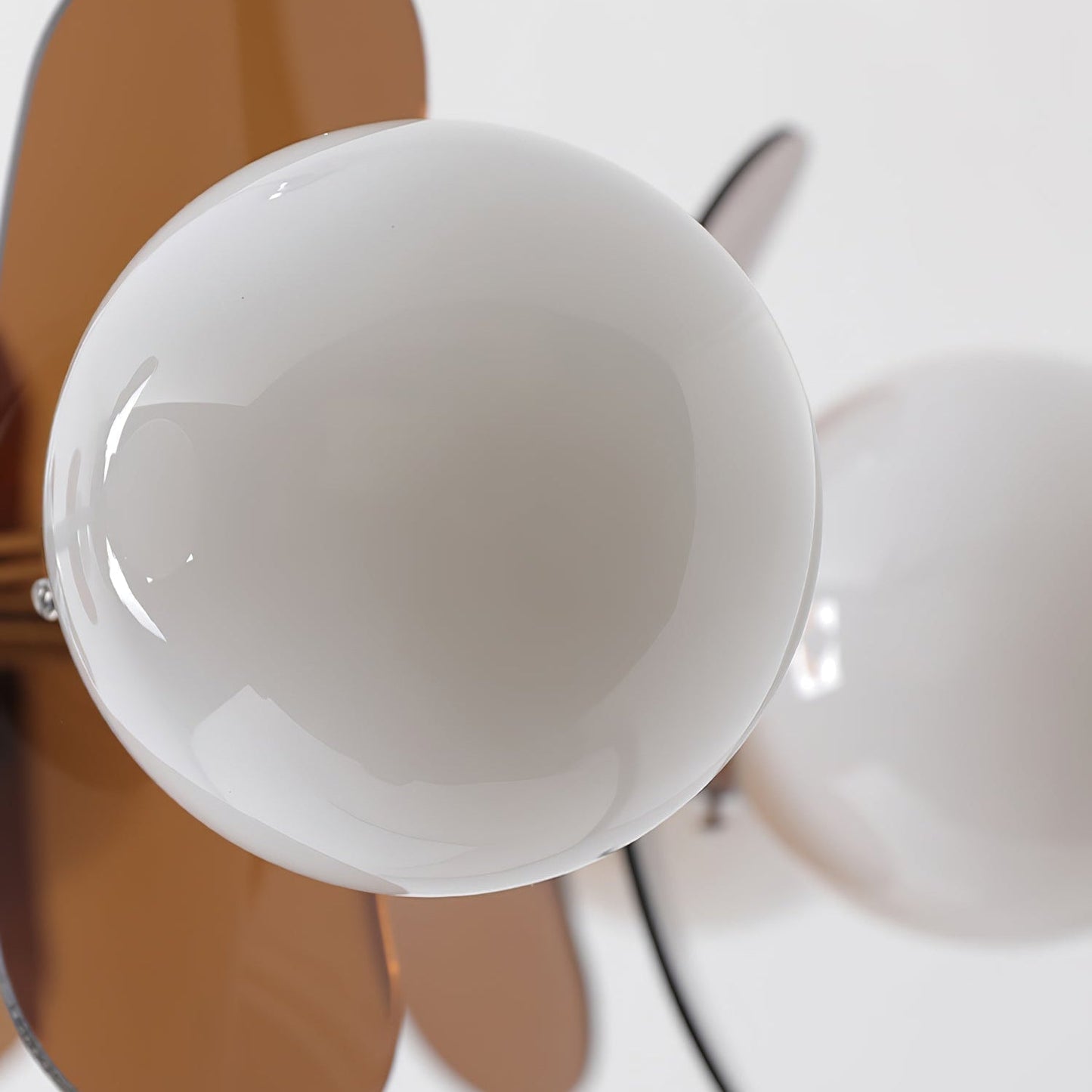 Ceiling Light | Amber Glass Globe Chandelier