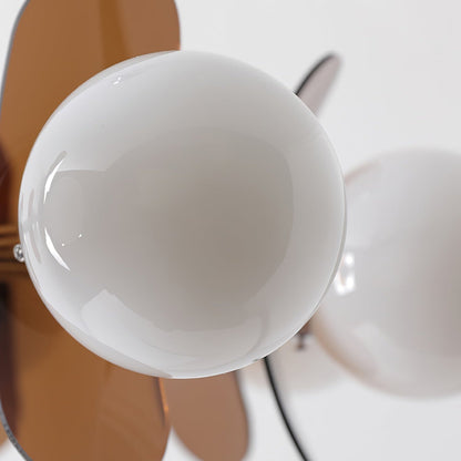 Ceiling Light | Amber Glass Globe Chandelier