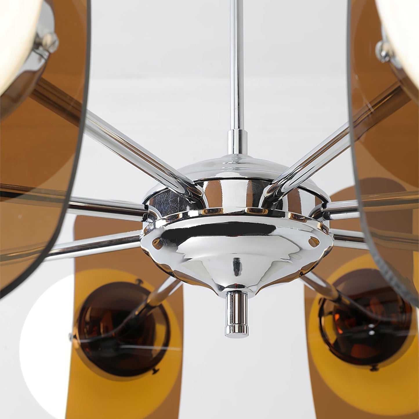 Ceiling Light | Amber Glass Globe Chandelier