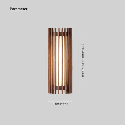 Wall Light | Walnut Slat Wood Design
