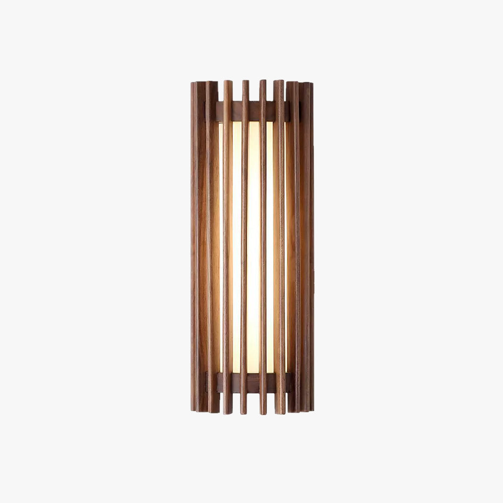 Wall Light | Walnut Slat Wood Design