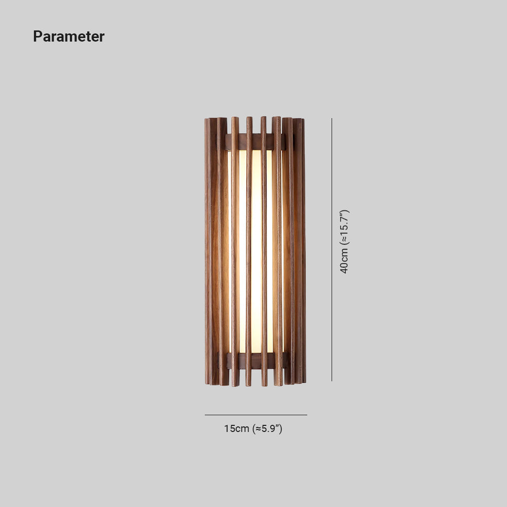 Wall Light | Walnut Slat Wood Design