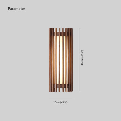 Wall Light | Walnut Slat Wood Design