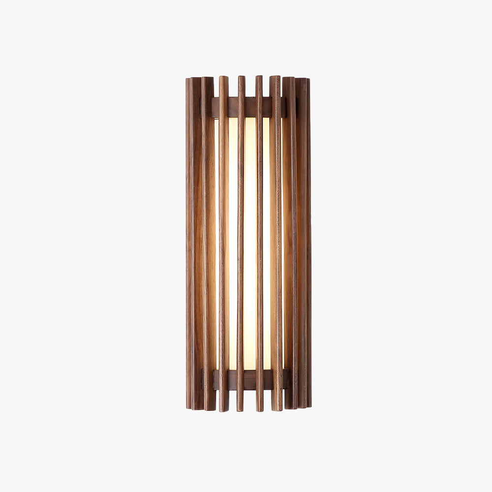 Wall Light | Walnut Slat Wood Design