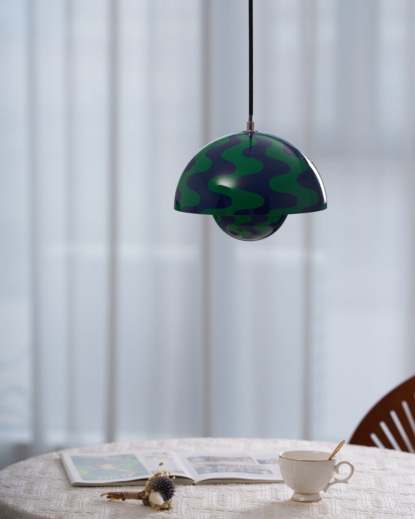 Pendant Light | Glossy Dome Shade Design