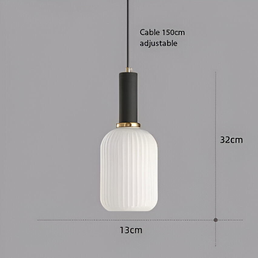 Pendant Light | Ribbed Glass Shade Design