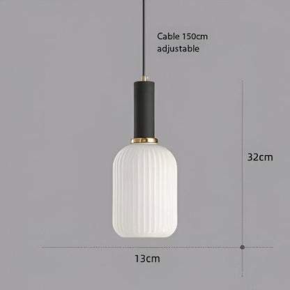 Pendant Light | Ribbed Glass Shade Design