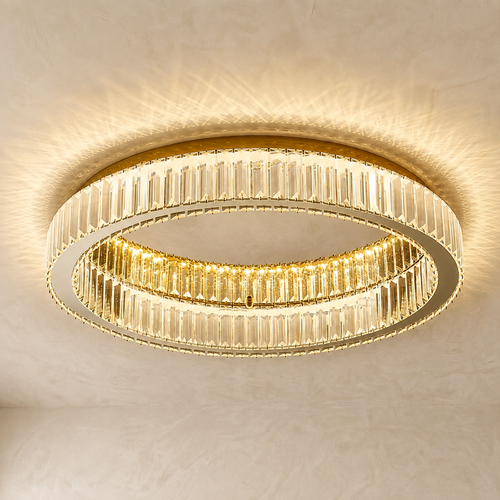 Ceiling Light | Round Crystal Ring Design