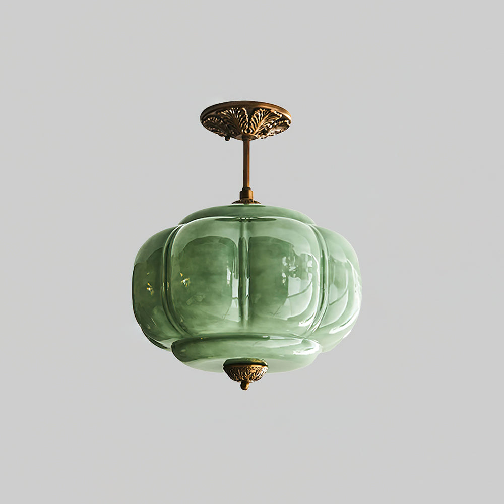 Pendant Light | Fluted Glass Globe Design