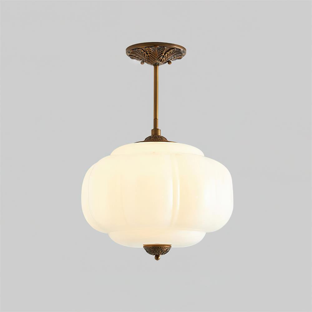 Pendant Light | Fluted Glass Globe Design