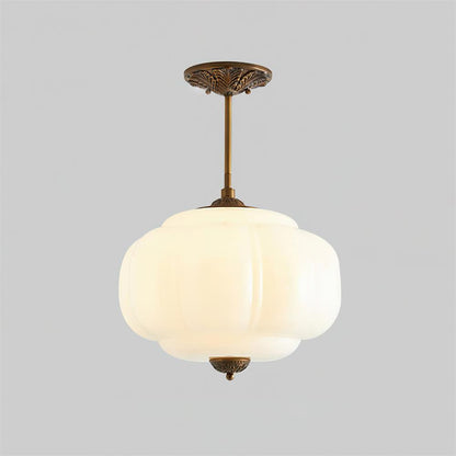 Pendant Light | Fluted Glass Globe Design