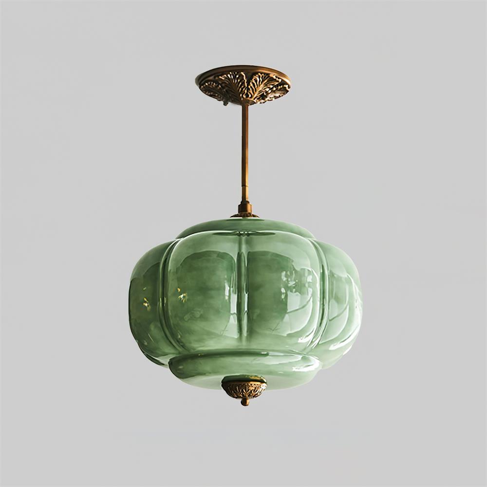 Pendant Light | Fluted Glass Globe Design
