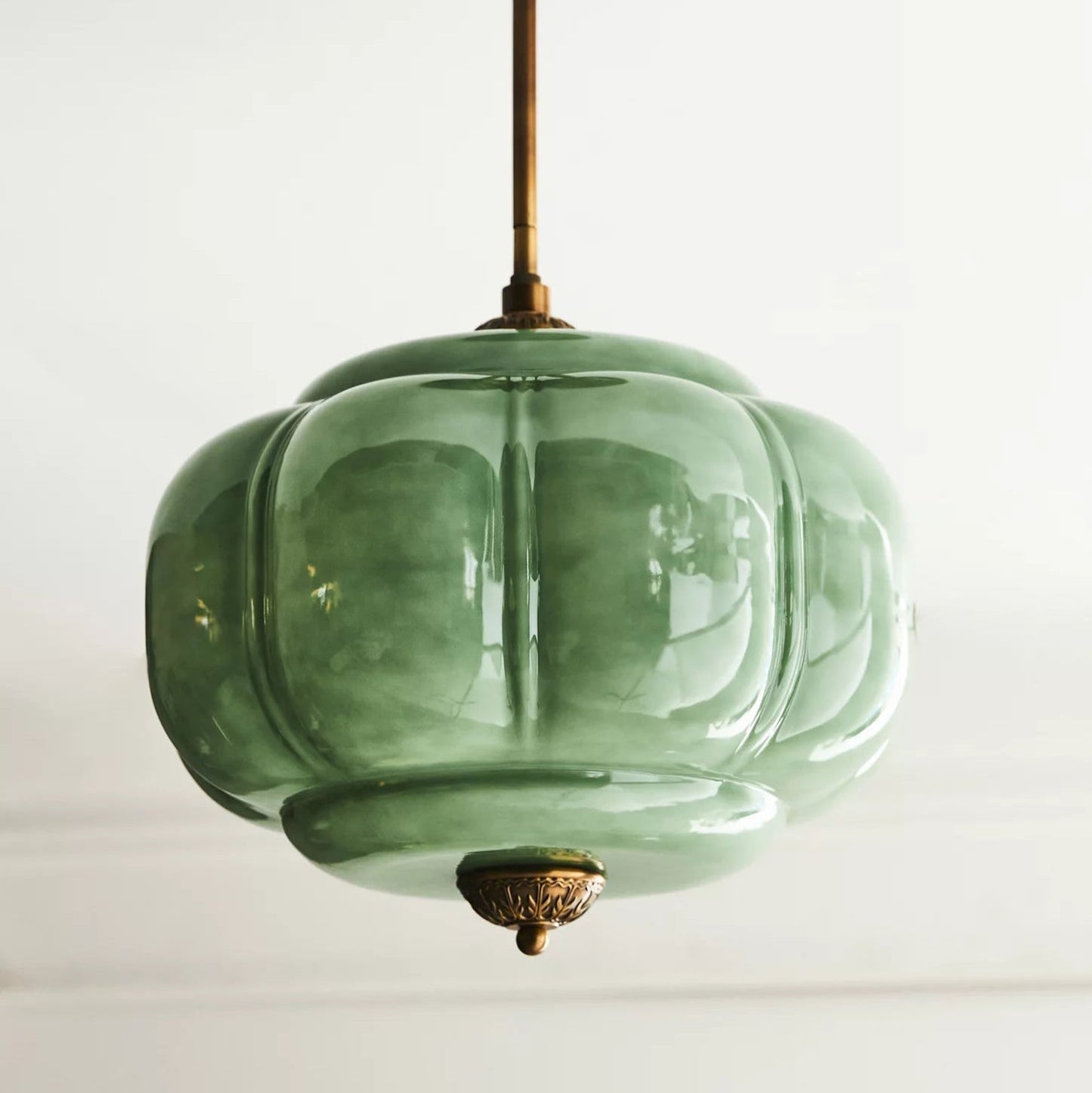 Pendant Light | Fluted Glass Globe Design