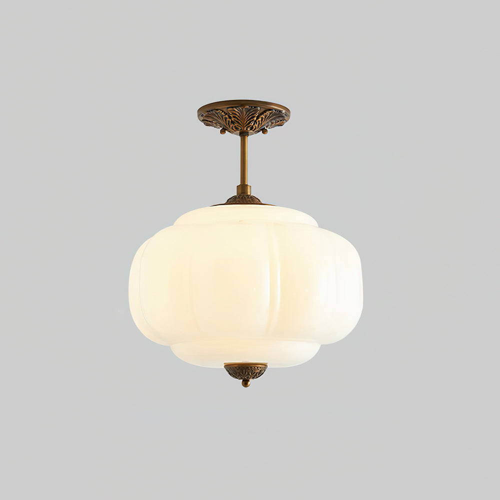 Pendant Light | Fluted Glass Globe Design