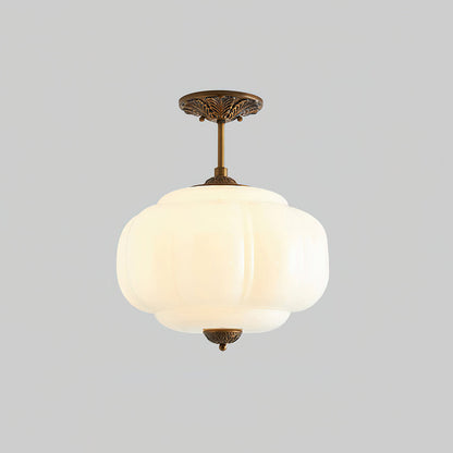 Pendant Light | Fluted Glass Globe Design