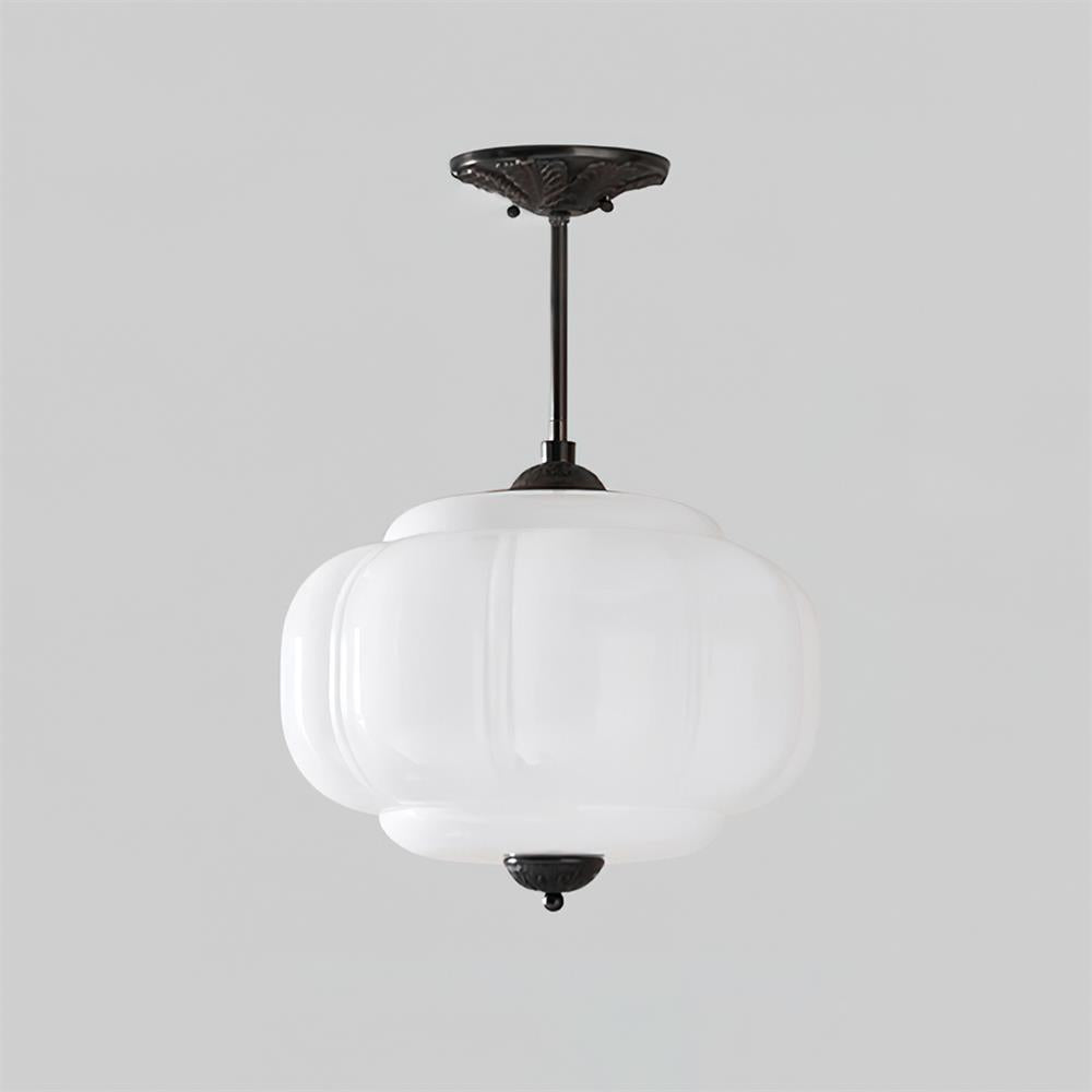 Pendant Light | Fluted Glass Globe Design