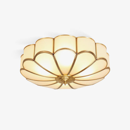 Ceiling Light | Frosted Glass Lotus Fixture