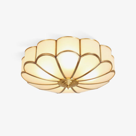 Ceiling Light | Frosted Glass Lotus Fixture