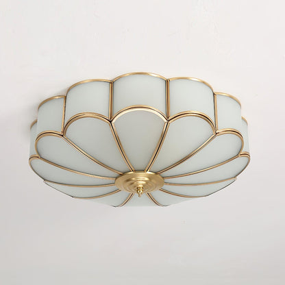 Ceiling Light | Frosted Glass Lotus Fixture