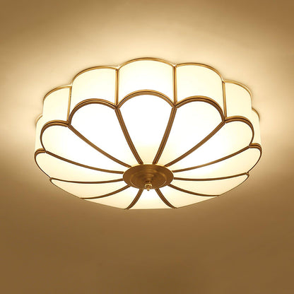 Ceiling Light | Frosted Glass Lotus Fixture
