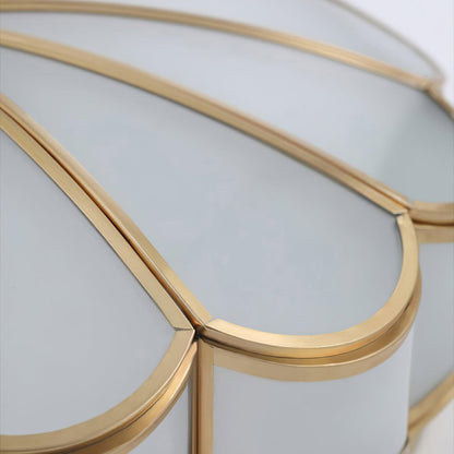 Ceiling Light | Frosted Glass Lotus Fixture