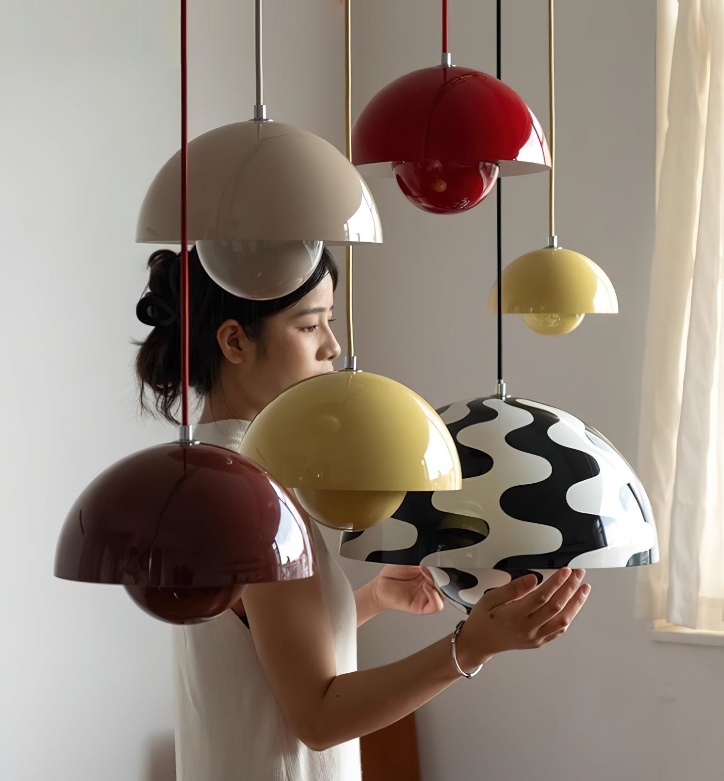 Pendant Light | Glossy Dome Shade Design