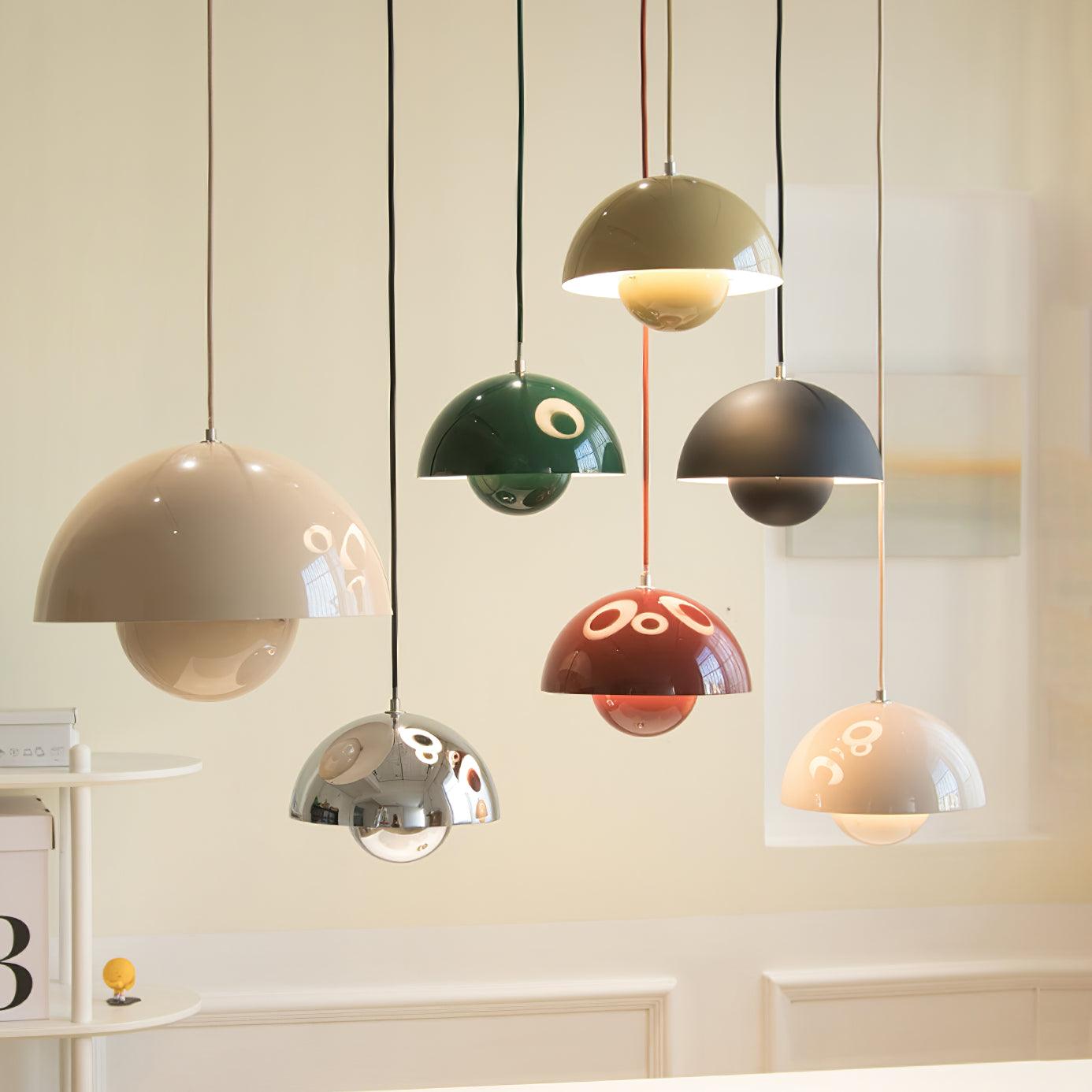 Pendant Light | Glossy Dome Shade Design