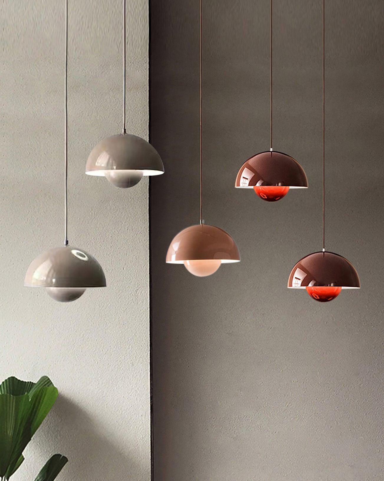 Pendant Light | Glossy Dome Shade Design