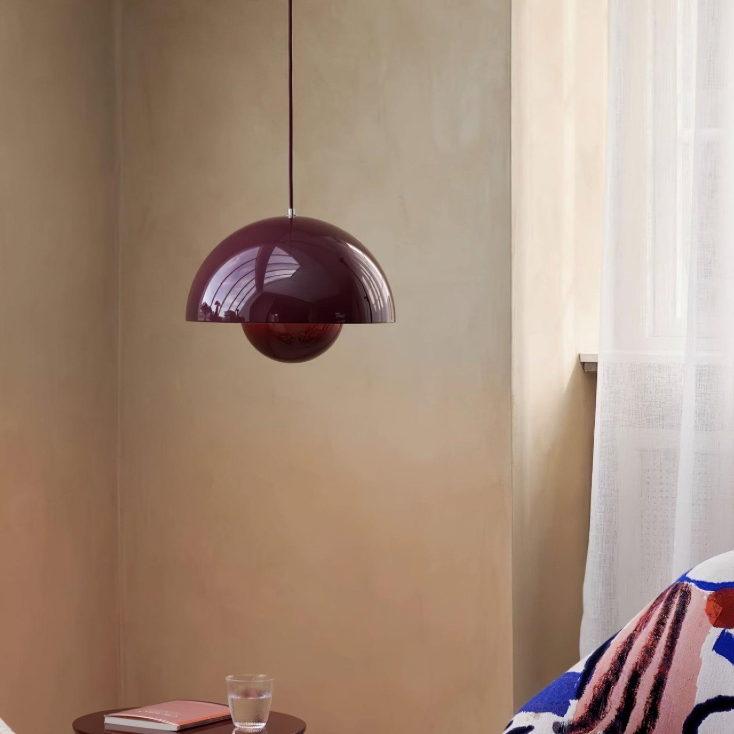 Pendant Light | Glossy Dome Shade Design