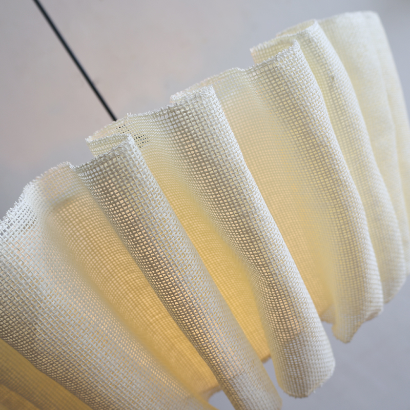 Pendant Light | Woven Fabric Tiered Design