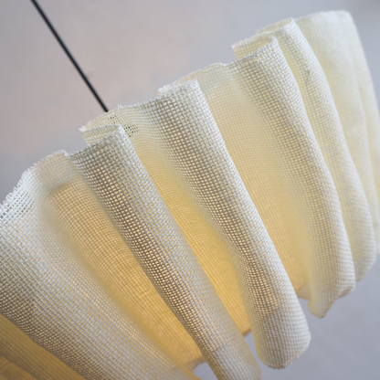 Pendant Light | Woven Fabric Tiered Design