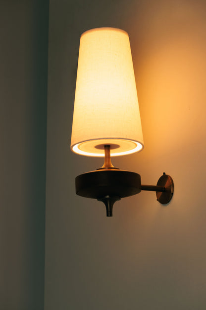 Wall Light | Vintage Wood Base Sconce