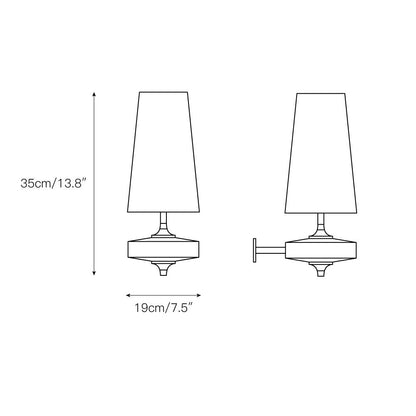 Wall Light | Vintage Wood Base Sconce