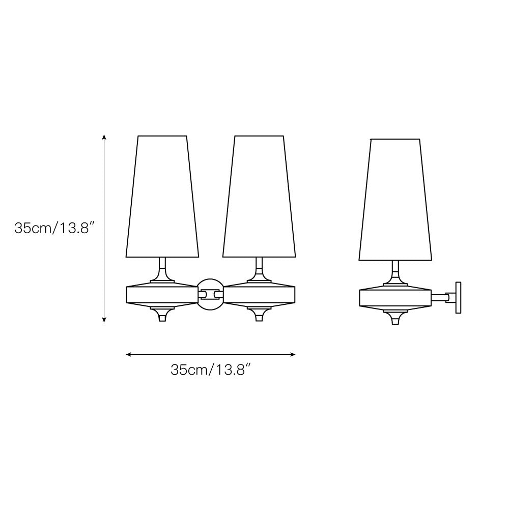 Wall Light | Vintage Wood Base Sconce