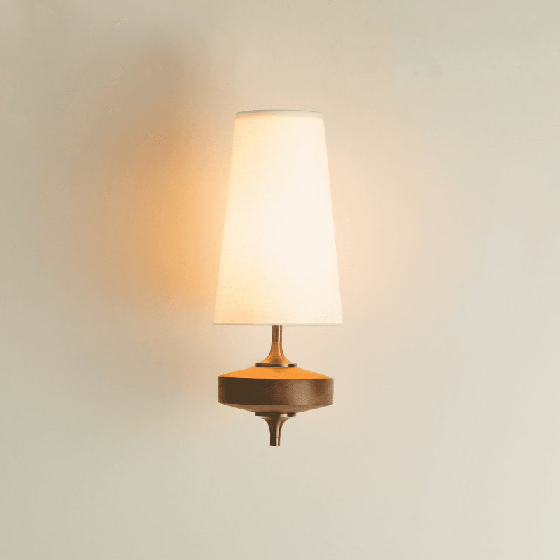 Wall Light | Vintage Wood Base Sconce