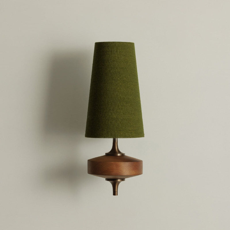 Wall Light | Vintage Wood Base Sconce