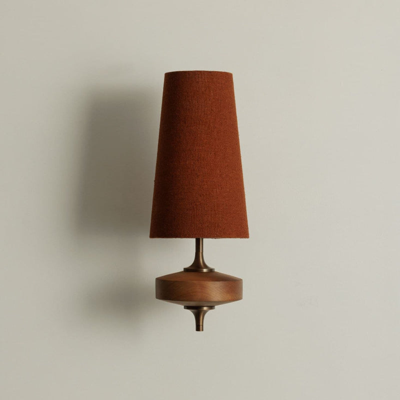 Wall Light | Vintage Wood Base Sconce