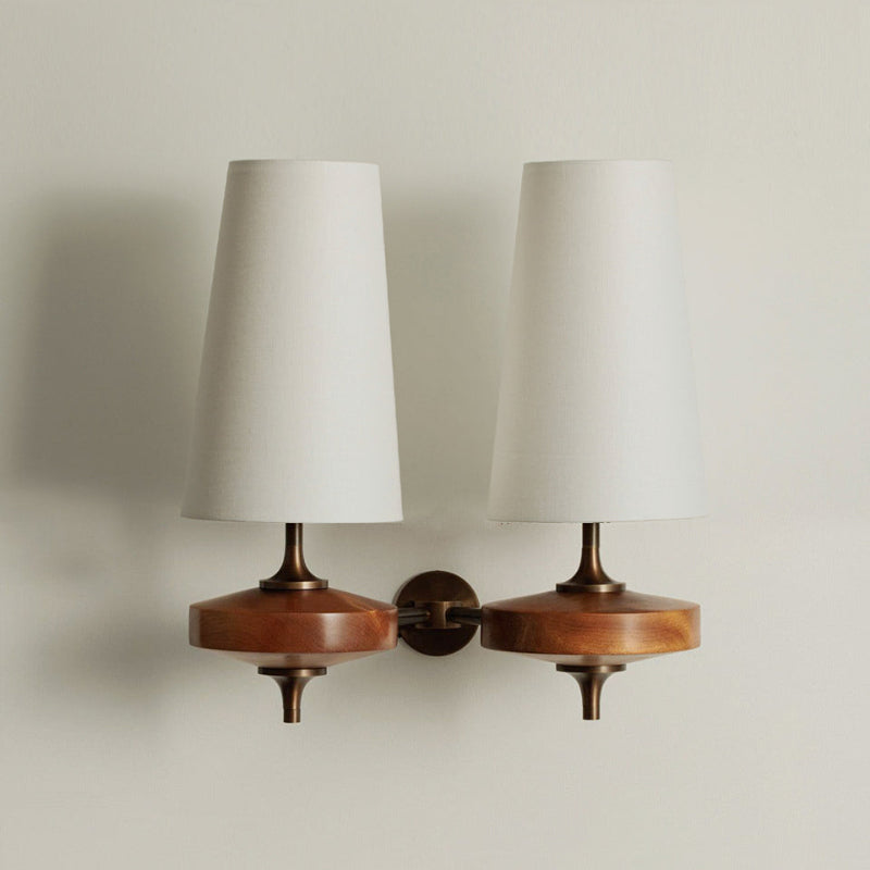 Wall Light | Vintage Wood Base Sconce