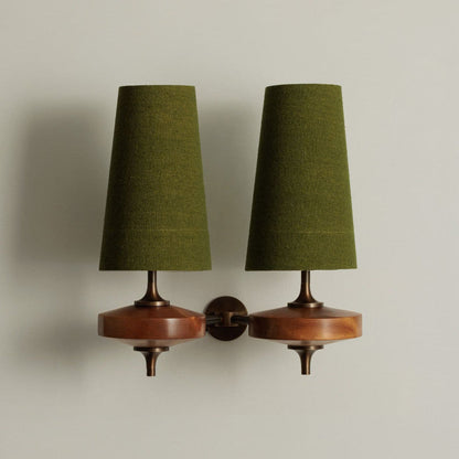 Wall Light | Vintage Wood Base Sconce