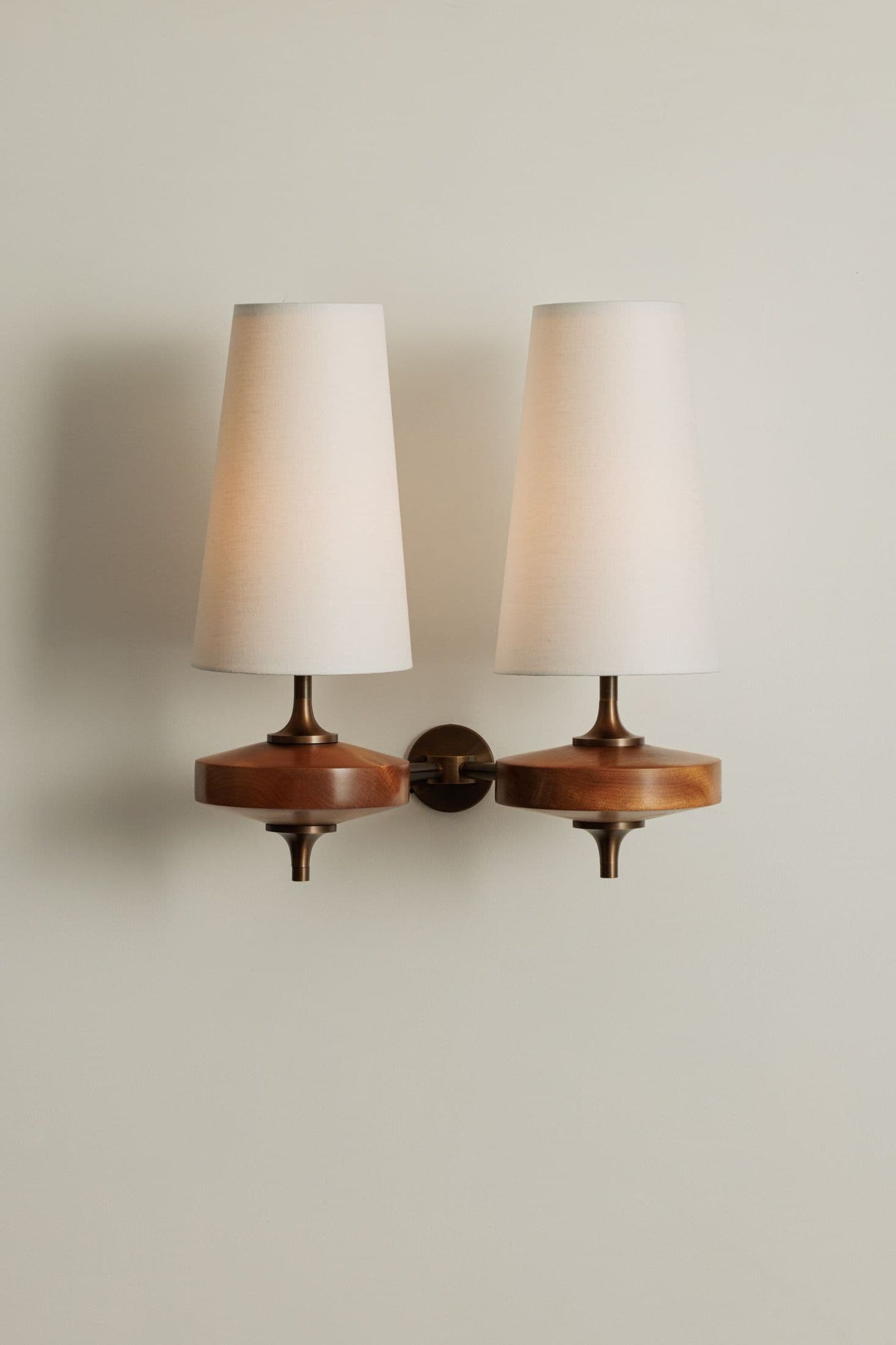 Wall Light | Vintage Wood Base Sconce