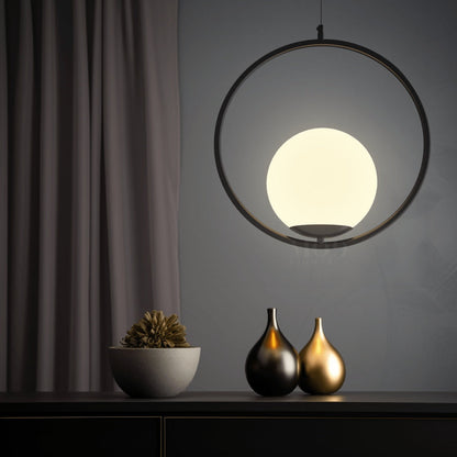 Pendant Light | Oval Frame Globe Design